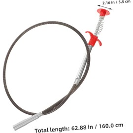 Desatascador Manual De 1.6 m Pinza Flexible De 4 Garras Para Desagües, Herramienta Para Retirar Pelo y Obstrucciones Inodoros, Fregaderos y Duchas, Pack De 2 Unidades