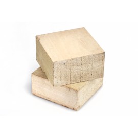 Exotic Wood Zone's Set of 2 Basswood Bowl Blanks for Turning, Measuring 6" x 6" x 2" | Carving/Whittling Block | Kiln Dried