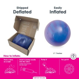 Edushape Incredi-Ball Change-A-Color Sensory Ball for Baby - 7" Deflated Color Changing Baby Ball That Helps Enhance Gross Motor Skills for Kids - Toddler Ball for Sensory Development