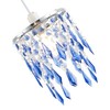 Modern Waterfall Design Easy Fit Pendant Shade with Clear/Midnight Blue
