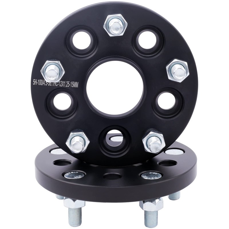 DCVAMOUS 4PC 5x108 Hubcentric Wheel Spacers 15mm with 12x1.5 Studs