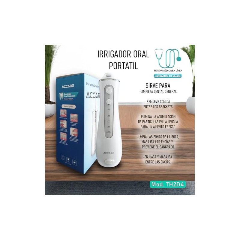 MEDIMETRICS Irrigador Portátil Bucal â€“ Accare TH2DA