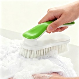 2Pack Shoe Cleaning Brush Household Laundry Clothes Scrubbing for Stains Bathroom Ergonomics Grip Easy Hold (2, Green)