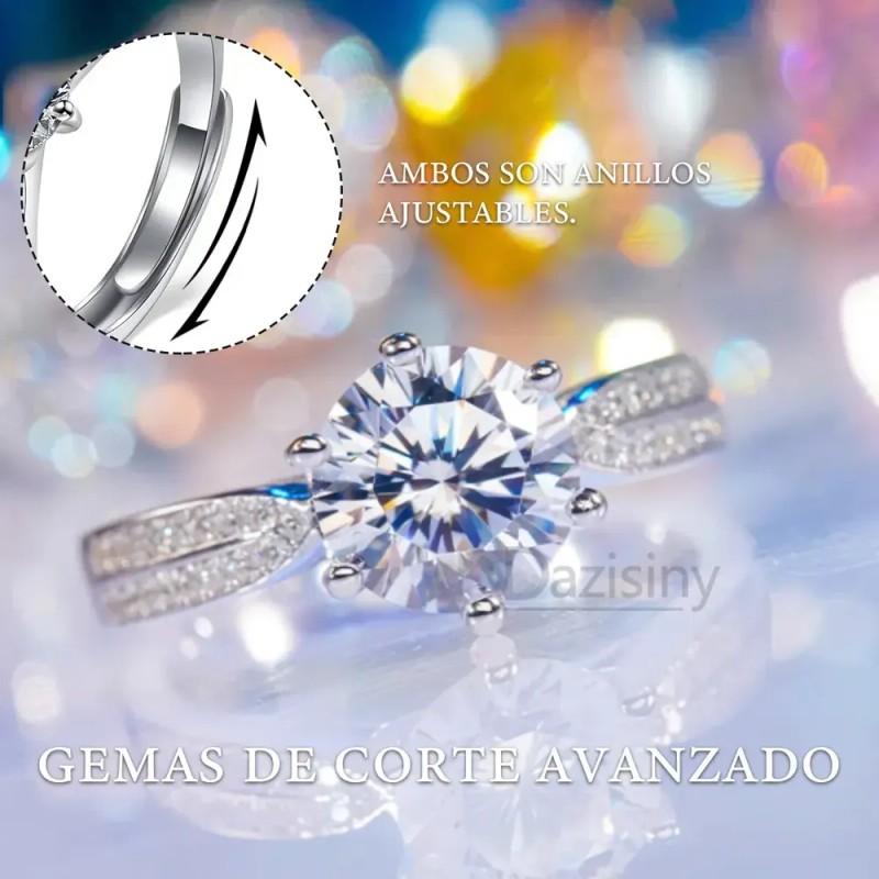 Pack de Anillos Dazisiny para Pareja, de Promesa y Compromiso