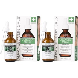 ADVANCED CLINICALS SUERO FACIAL CON COLAGENO RELLENO INSTANTANEO CON SOYA Y EXTRACTOS DE ALGA 52ML 2 PIEZAS                                           