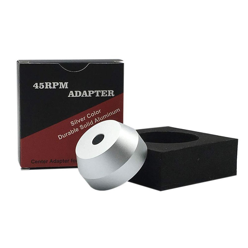 MayRecords 7" EP Record Adapter Accessory 45 Rotation 51g (Silver)