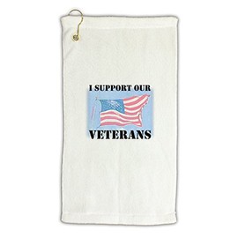TOOLOUD Support Our Veterans Micro Terry Gromet Golf Towel 16" x 25"