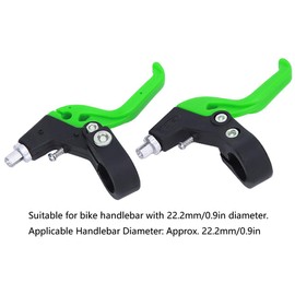 Bnineteenteam Children Brake Lever, 2 Pairs Kid Bike Handlebar Brake Lever for 22.2mm Handlebar (Black Green)