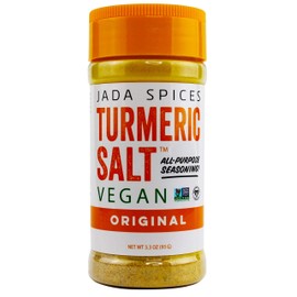 JADA Spices Turmeric Salt Spice and Seasoning - Vegan, Keto & Paleo Friendly - Perfect for Cooking, BBQ, Grilling, Rubs, Popcorn and more - Preservative & Additive Free