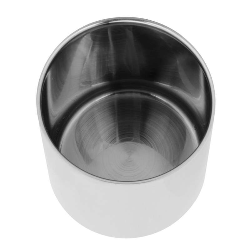 Stainless Steel Pencil Cup Holder Desk Organizer Flower Vases Pen