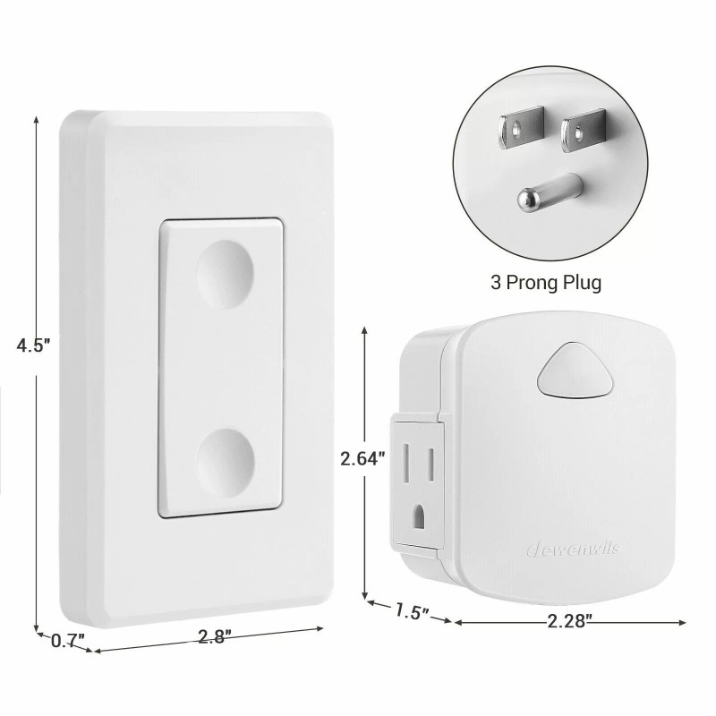 DEWENWILS Wireless Remote Power Wall Switch Outlet ChristmasDecorations Indoor