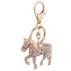 LUOEM Horse Key Fob Gift Key Ring Rhinestone, coffee