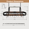 Chloraeon Hanging Pot Rack,32-Inch Ceiling Pot Rack for Kitchen,Space-Saving Pot