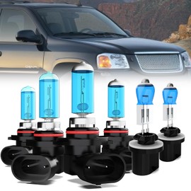 LECCIBUB Headlight Bulbs Compatible With GMC Envoy 2002-2009, 9005 + 9006 High Low Beam + 880 Fog Lights Halogen Light Bulb, Super Bright 6000K White, Plug and Play, Pack of 6
