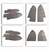 waltyotur 2 Pcs Gray Front Door Panels Armrest Leather Cover