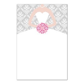 30 Blank Cards Invitations Thank You Cards Bridal Shower Pink Gray + 30 White Envelopes