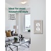 TREEWELL 6-Pack Duplex Outlet Cover Plate, Metal Wall Plates for
