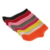 COUVER Black Men's/Women's 5 Finger Toe Socks Ankle, Small (1