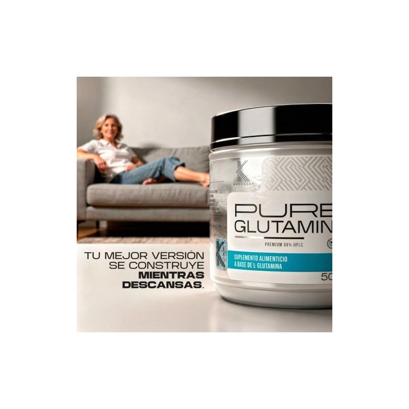 L Glutamina Pura en Polvo 500g Rinde 50 Porciones