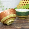 Couples Rice Bowl, Stylish Tableware, Kutani Ware, Pair of Rice