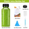 24 Pack 8oz Clear Plastic Juice Bottles with Caps, Empty