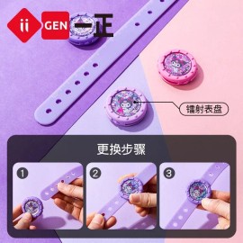 Sanrio Kawaii Kuromi Stationary Wristband Erasers W/ 2 Extra Ereases NEW