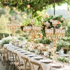 Tall Floor Candle Holders - 2Pcs Gold Candelabra for Wedding