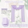 Wedding Arch Drapes 2 Panels 6 Yards Light Purple Sheer