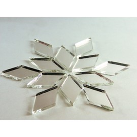 1" x 1/2" Diamond Shape Mirror Mosaic Tile. 150 pcs
