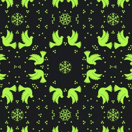 NA Hygge Glow by Lewis & Irene - Scandi Dove on Silver *Glow in the Dark*