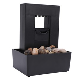 Small Indoor Relaxation Tabletop Fountain and Waterfall, Waterfall Decor for Home Bedroom Living Room Office