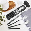 Reusable Utensils with Case, Travel Silverware Set with Case, 18/8