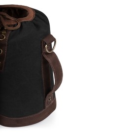 Legacy-A Picnic Time Brand Canvas Lace up Growler Tote, Black