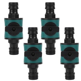 CHICIRIS Hose Quick Coupling with Shut-off Valve Set Male and Female Quick Release Kit, Hose Fittings and Adapters for Irrigation System (4 Pieces)