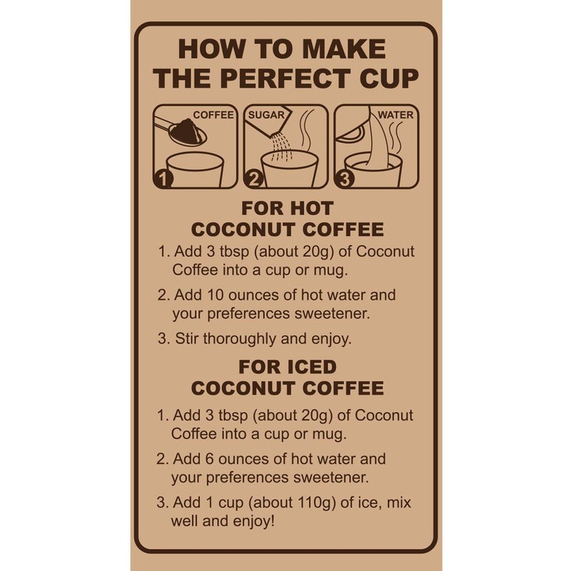 Coconut Coffee Unsweetened 12.7oz (Large Jar 2-Pack)