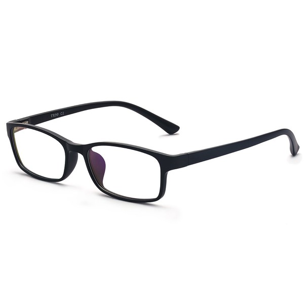 ALWAYSUV - anteojos de visión corta para mujer y hombre, marco completo TR90, color negro, Negro, Mediano
