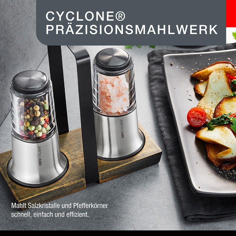 GEFU X‑PLOSION Salt & Pepper Mill Set S | CYCLONE