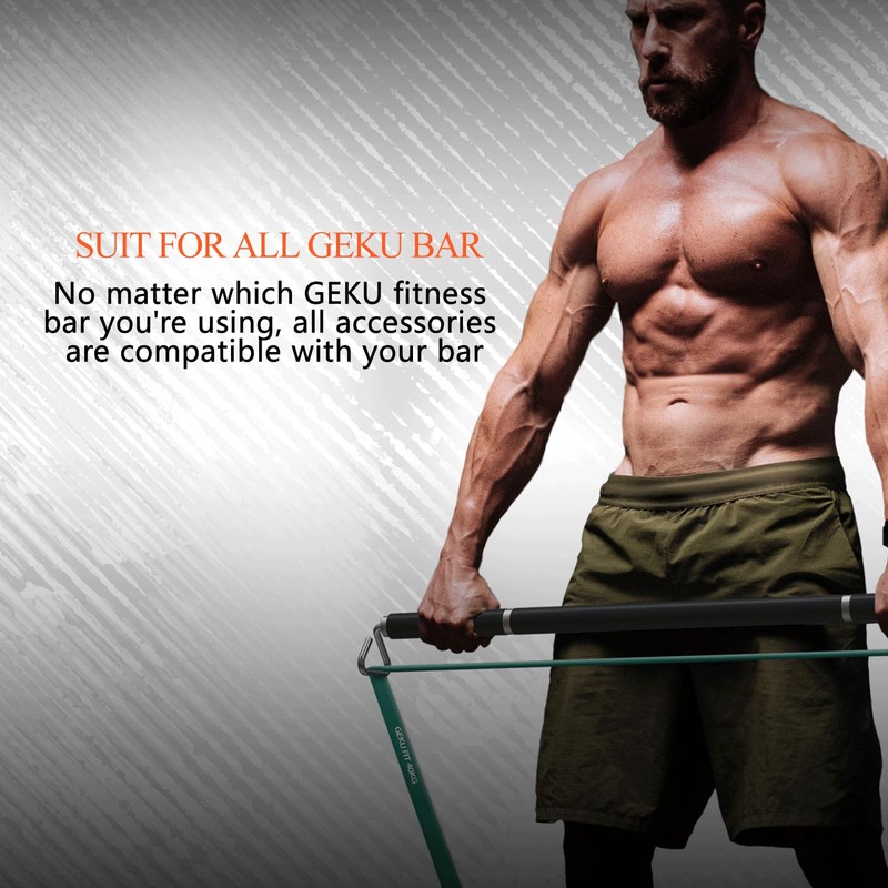 GEKU FIT Resistance Bands Bar Accessories, Fitness Handles, Detachable Workout