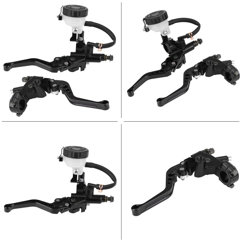 Qiilu Handlebar Motorcycle 22mm, Clutch Levers Brake Master Cylinder Universal