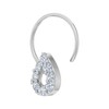 0.07 Carat Diamond Nose Pin in 14K White Gold