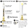 FURORA LIGHTING LED White Taper Candles with Gold Holders Pack