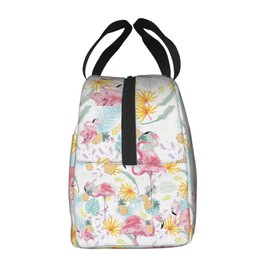 Giwawa Pink Flamingo Foam and Aluminum Lunch Bag, Unisex, 8.5"L x 5"W x 8.5"H, Lightweight, Durable, Eco-Friendly Insulation, Can Keep Food Fresh for 4 Hours