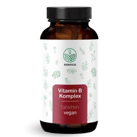 Vitamin B Komplex hochdosiert - 365 Tabletten - alle 8 B-Vitamine (B1, B2, B3, B5, B6, B7, B9, B12) + Vitamin C - Vegan - aus Deutschland