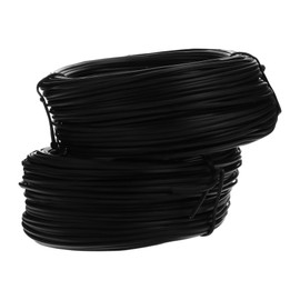 Kisangel Practical Home Cable Ties 2pcs Plant Support Strap Soft Cable Fixing Tie Excellent Craftsmanship Black 0.75mm