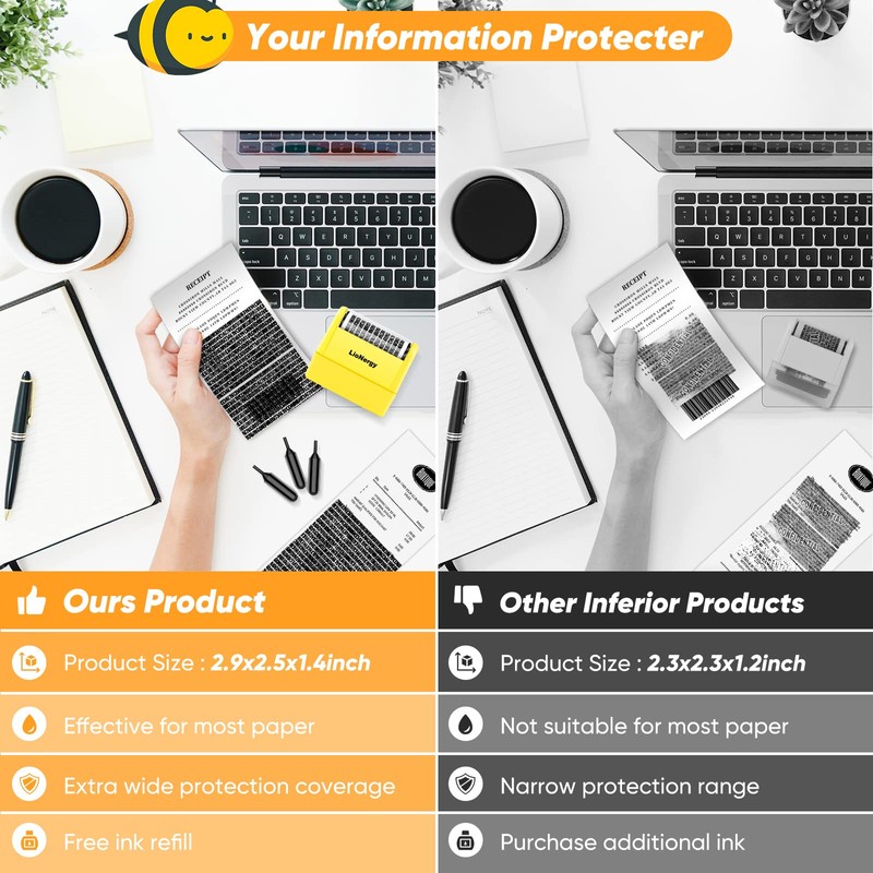 Identity Protection Roller Stamp LioNergy Extra Large 2.0 Inch Roller