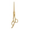 Hair Cutting Shears Stainless Steel Incisive Curved Handle Hairdressing Scissors