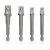 TRACOMPAN 4 Piece Drill Socket Adapter Set - 1/4", 3/8"