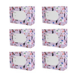 PackRite Decorative Shipping Boxes, Self-Sealing, Medium 8.81 x 5.5 x 12.25 Inch, 6 Pack (Pawsidays)