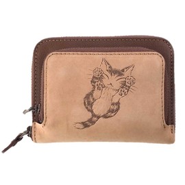 Wayan Genuine Leather Nyan Kew Wallet, tea
