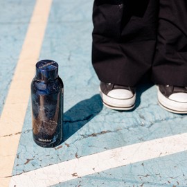 Quokka Solid Black Marble Thermal Flask Made of Stainless Steel 510 ml
